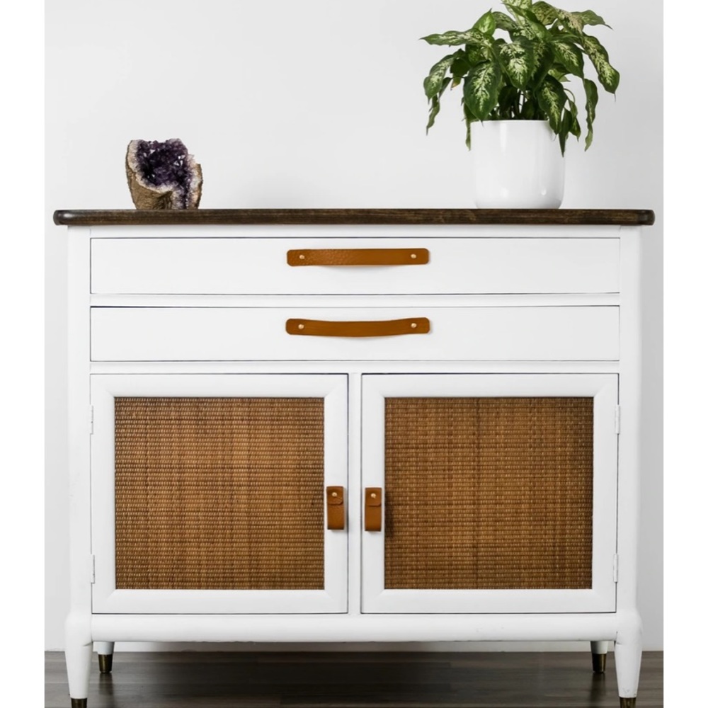 Leather Drawer Pulls / Hardware Only (not cabinet)